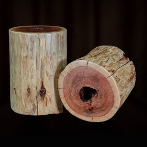 Redwood Log Side Tables - priced individually, JE100