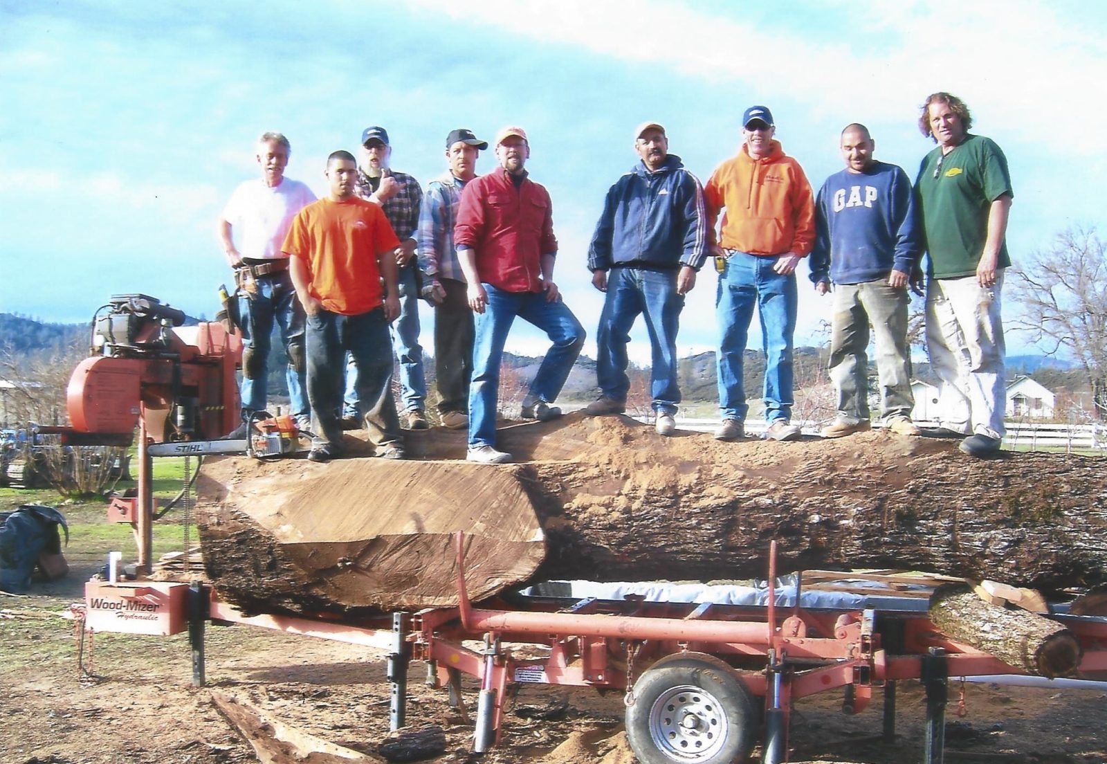 Carter Construction Crew on the Wood-Mizer LT40 sawmill