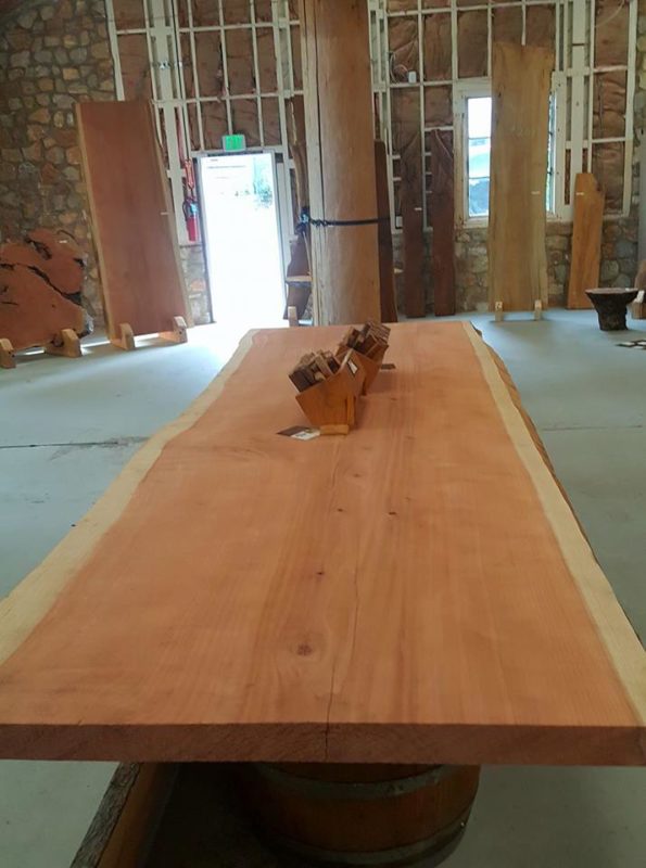 Coastal Redwood Table wood slab, live edge