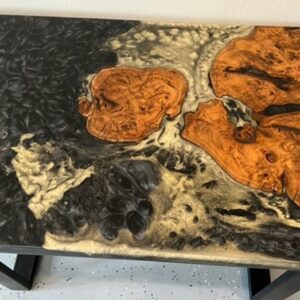 Cherry wood and epoxy table