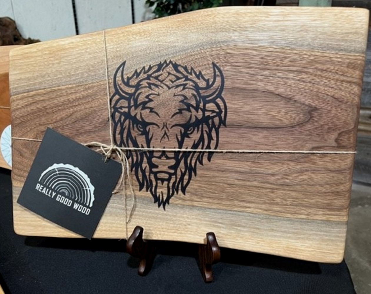 Custom Walnut Engraved Cutting Board - Forest Decor